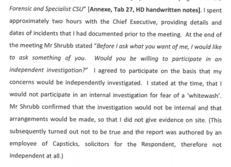 Hayley Dare Capsticks investigator