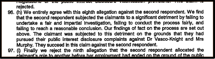 Blog 2 Failure to investigate is a detriment PVK ET judment