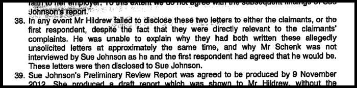 Blog 6 Hildrew hid Schenk &amp; daughter's letters PVK ET judgment