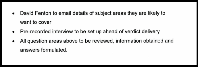 APrerecorded inteview ahead of verdict