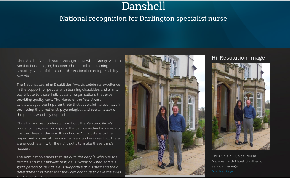 Chris Shield Nurse of the Year cached web page