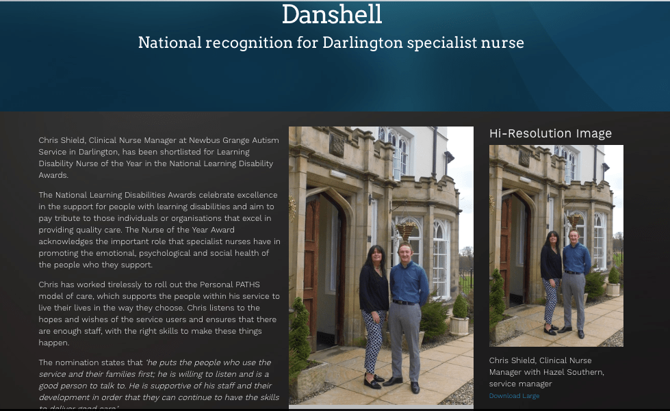 Chris Shield Nurse of the Year cached web page