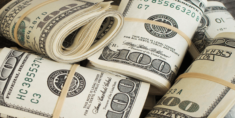 Bundles of $100 dollars