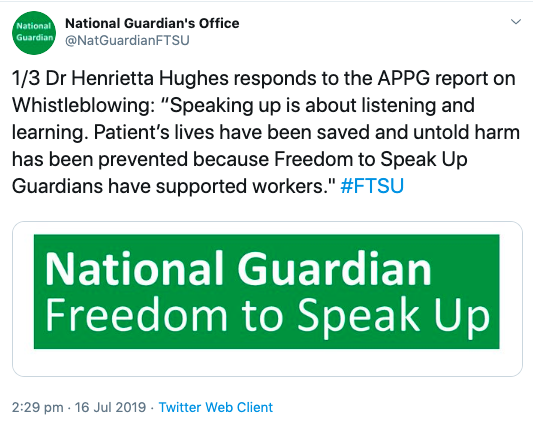 National Guardian tweet prevented untold harm saved lives