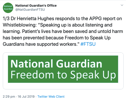 National Guardian tweet prevented untold harm saved lives