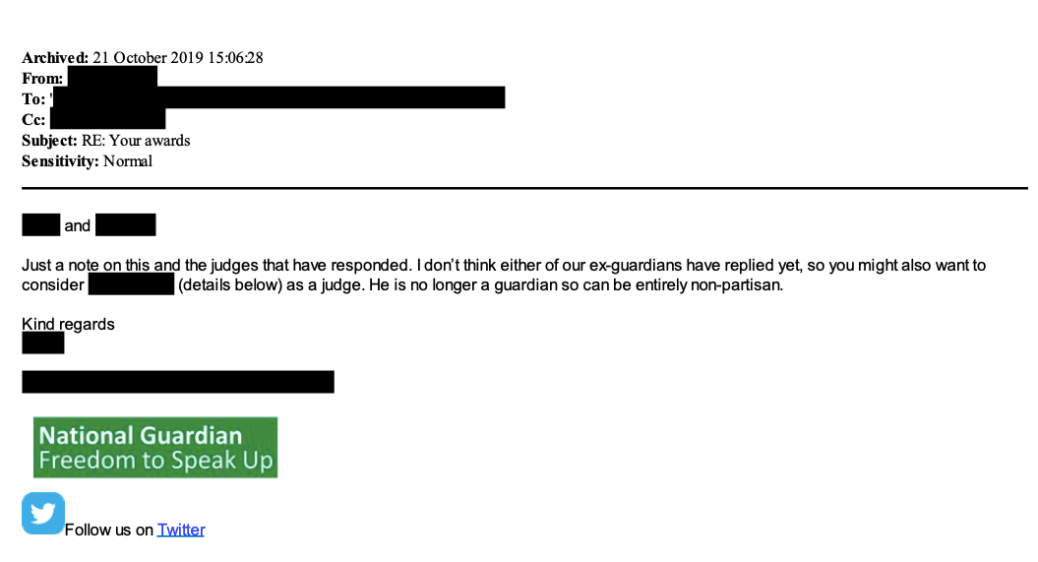 Award Ex Guardian non partisan