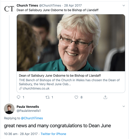 CoE Bishop of Landaff PV congrats 28.04.2017.png