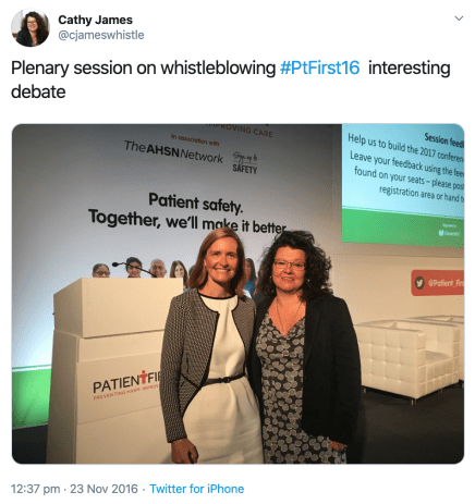 Protect Cathy James selfie with HH